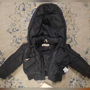 Manudieci Toddler Puffer Winter Coat- Black- Size 2. NWT